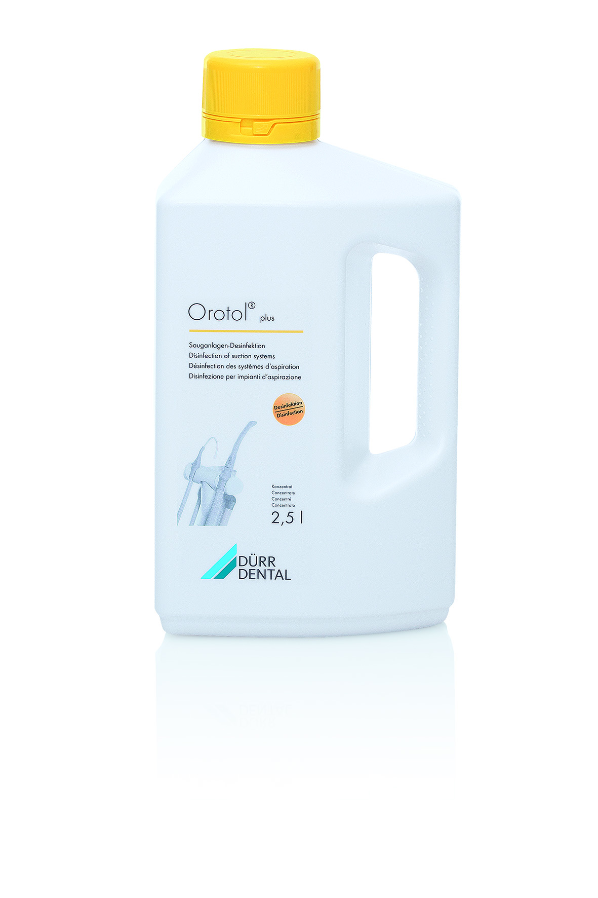 Dürr Dental Orotol Plus концентрат для дезинфекции  и ухода за отсасывающими системами, 2,5 л